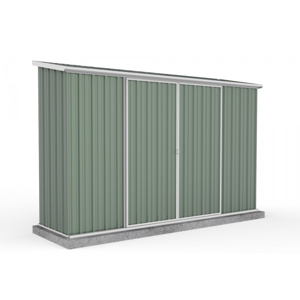 Absco Colorbond EziSlide Dbl Door Skillion Garden Shed Large Garden Sheds 3.00m x 0.78m x 1.95m 30082EK 